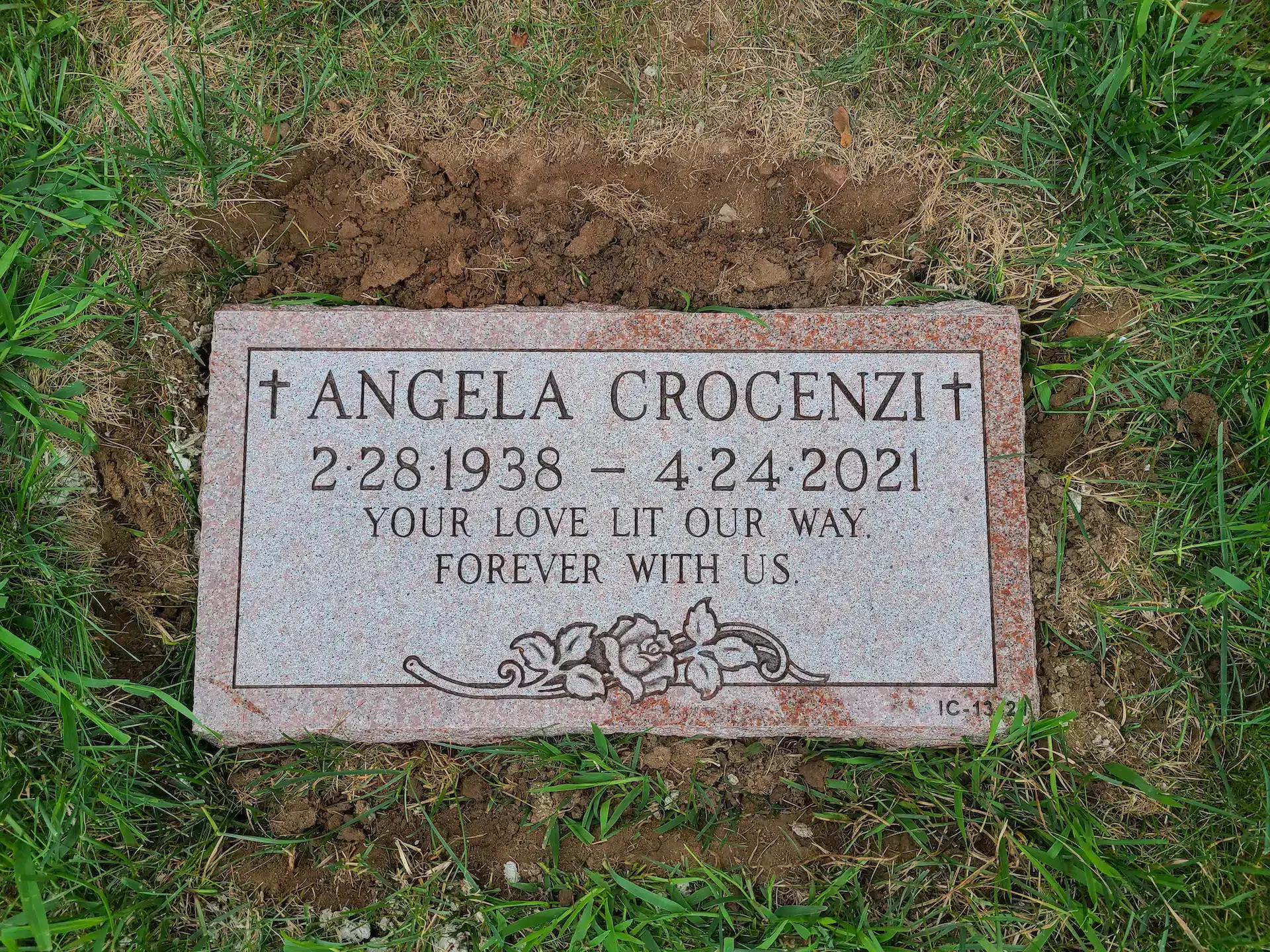 Granite Footstone / Foot Marker hand-carved by Footstone Memorials in NJ — image 1