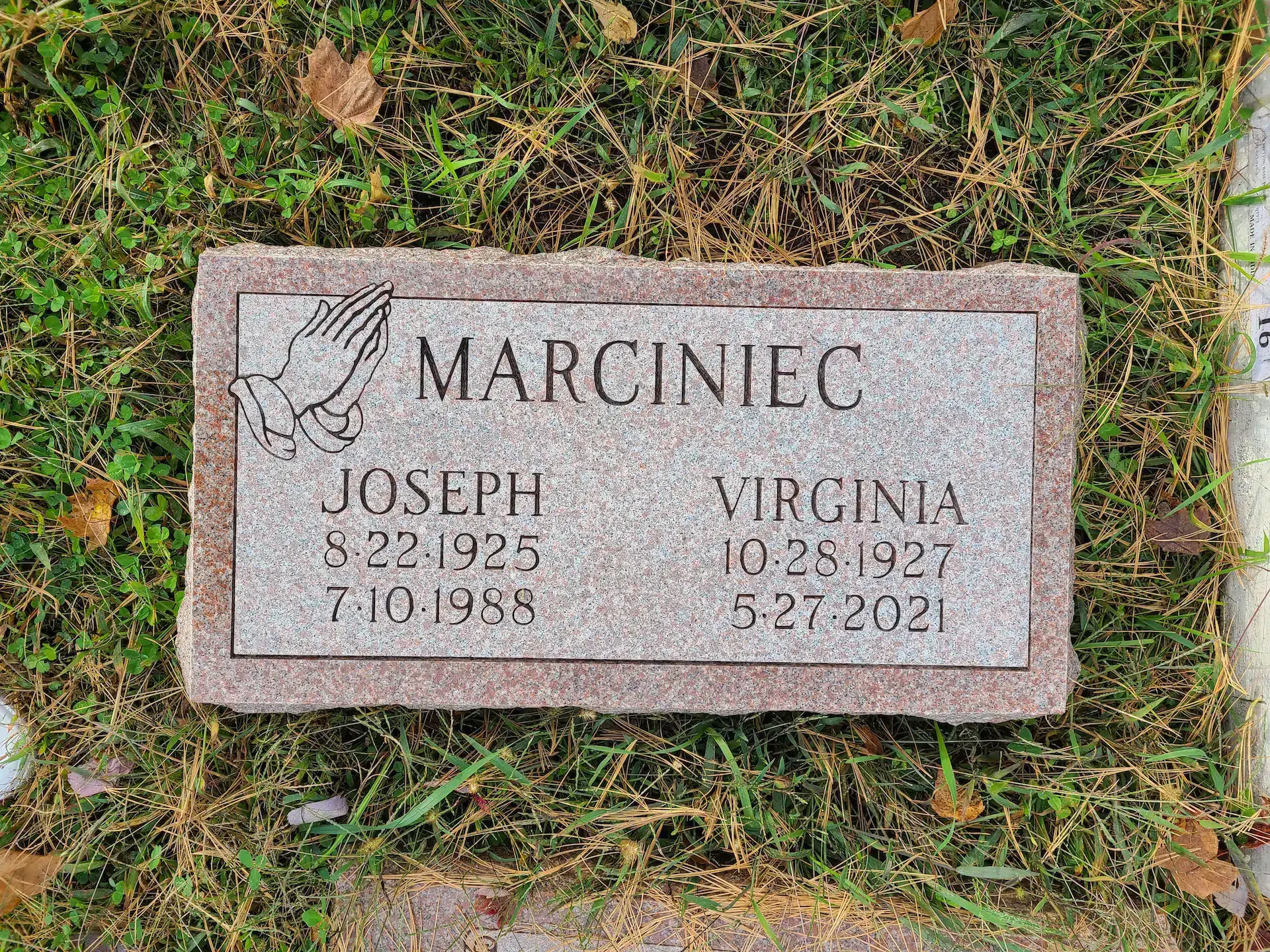 Granite Footstone / Foot Marker hand-carved by Footstone Memorials in NJ — image 2